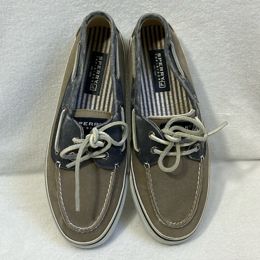 Sperry Men’s Canvas Slip On Boat Shoes Size 8